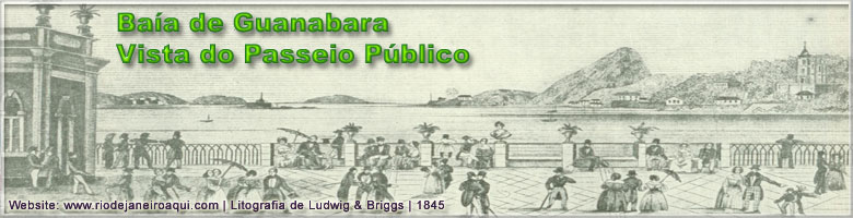 Entrada da Ba�a de Guanabara vista do Passeio P�blico em 1845