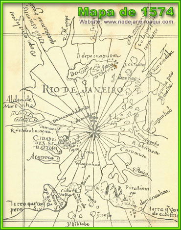 Mapa da Baía de Guanabara | 1574
