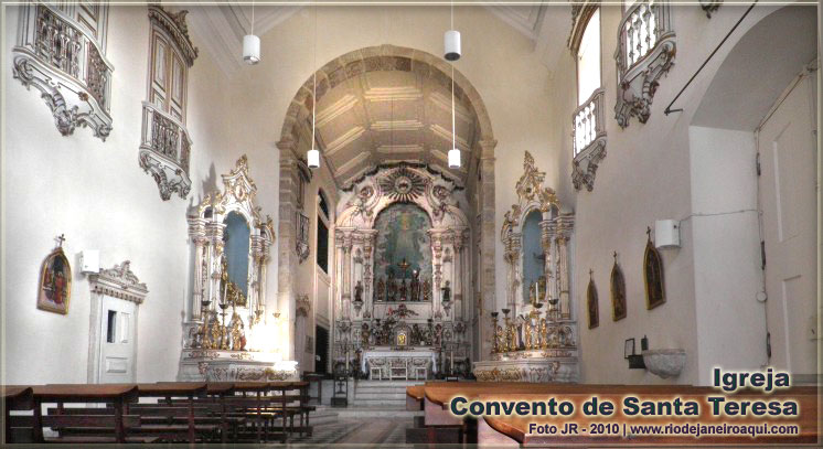 Interior da Igreja do Convento de Santa Teresa no Rio de Janeiro