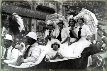 Corso de carnaval no Rio de Janeiro em 1907