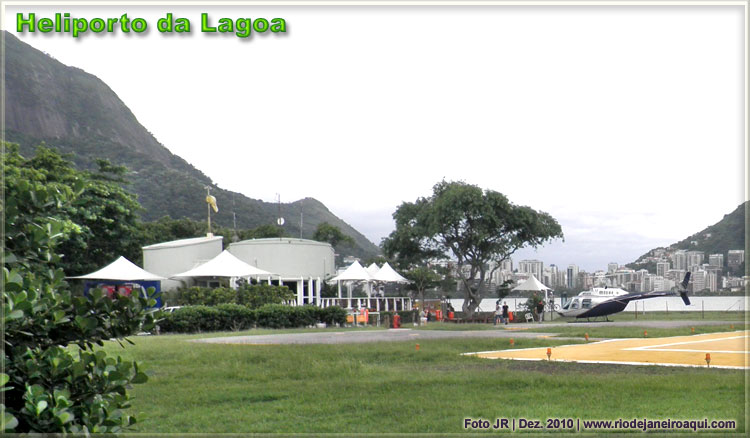 Heliporto da Lago Rodrigo de Freitas | Pista de pouso e construções do heliporto