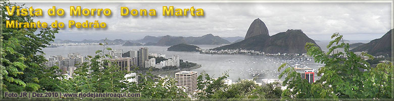Enseada de Botafogo em vista panorâmica do Mirante do Pedrão