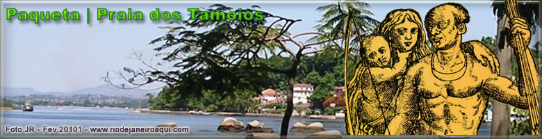 Vista panorâmica da Praia dos Tamoios em Paquetá