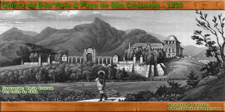 Paço Imperial da Quinta da Boa Vista - Gravura de Maria Graham