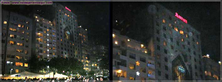 Pictures of Atlantica Avenue and Copacabana beach fireworks