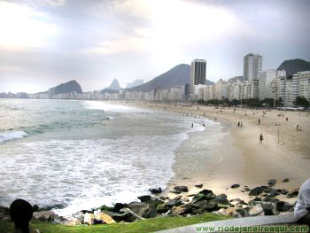 Copacabana vista do sopé do Morro do Leme