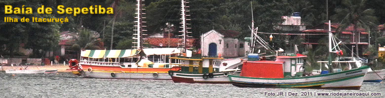 Baía de Sepetiba - Barcos ancorados na Ilha de Itacuruça