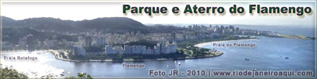 Parque e aterro do Flamengo em vista aérea