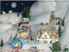 Miniatura e enfeites natalinos | Casas, teleférico e igreja