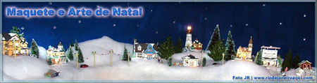 Miniaturas e enfeites de Natal | casas, Papai Noel, cenários de neve, pinheiros, montanhas