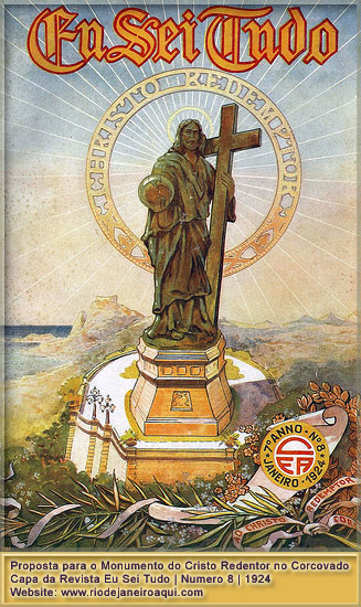 Proposta para estátua do Cristo Redentor no Corcovado feita em 1924