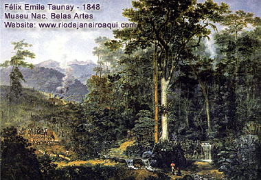 Exploração da Floresta da Tijuca em 1848 - Quadro de Félix Emile Taunay