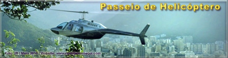 Helicóptero sobrevoando o Rio de Janeiro