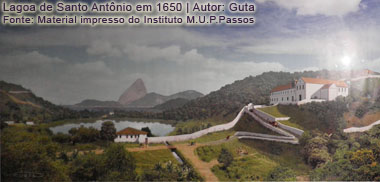 Morro de Santo António com o convento e antiga lagoa