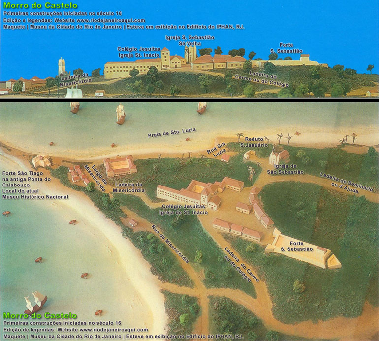 Maquete do Morro do Castelo