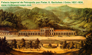Palácio Imperial de Petrópolis após sua conclusão, por volta de 1847