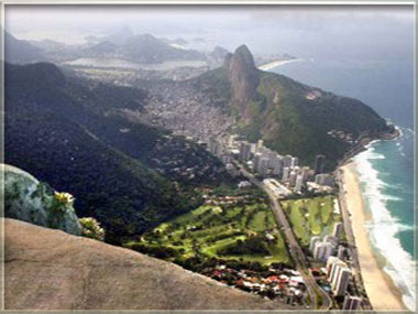 Vista de São Conrado, Morro Doís Irmãos, Lagoa e zona sul do Rio