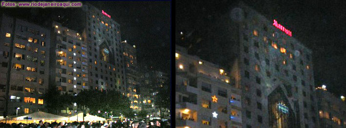 Fotos da Av. Atlantica e da queima de fogos em Copacabana