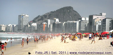 Othon Hotel e outros hotéis situados de frente para a Praia de Copacabana