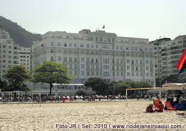 Hotel Copacabana Palace visto da praia