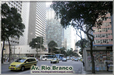 Avenida Rio Branco no centro do Rio de Janeiro