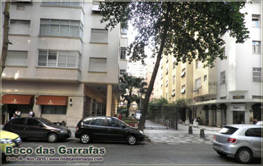 Beco das Garrafas na Rua Duvivier em Copacabana