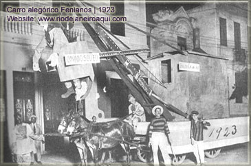 Antigo carnaval de 1923 | carro alegorico dos Fenianos