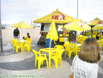 Quioques antigos na praia de Copacabana