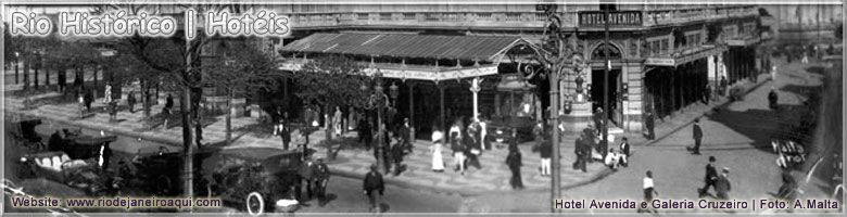 antigo Hotel Avenida e Galeria Cruzeiro na Av. Central