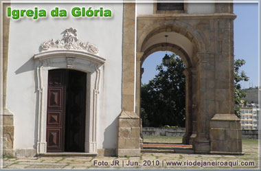 Detalhe da Igreja da Glória em cujo anexo fica o Museu da Imperial Irmandade de N.S. da Glória do Outeiro