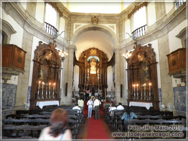 Interior da Igreja do Outeiro da Glória no Rio de Janeiro