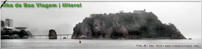 Ilha da Boa Viagem, ponte de ligação e MAC vistos do mar