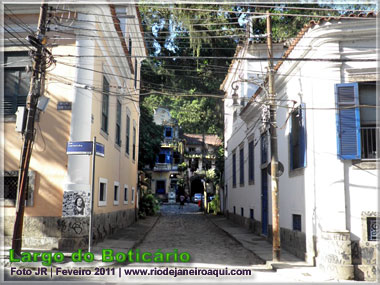 Beco do Botícário vista da Rua Cosme Velho