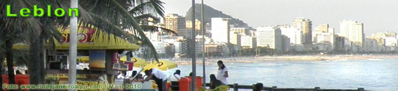 Paisagem do Leblon vista de um kiosk do mirante