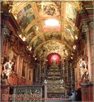 Altar da Igreja do Mosteiro de São Bento no Rio de Janeiro