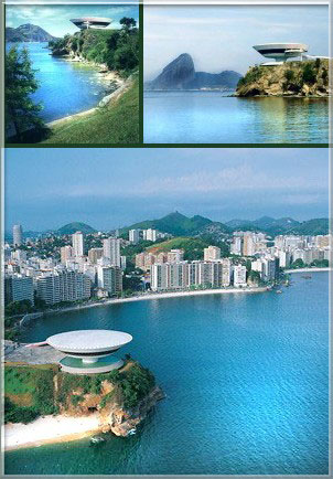 Museu de arte de Niteroi, com vista da baía de Guanabara