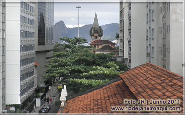 Vista do terraço do Oi Futuro, ao lado do Bar-Café