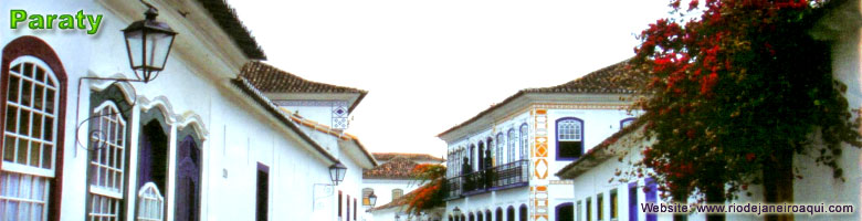 Rua do Centro Histórico de Paraty onde nas imediações existem muitas pousadas