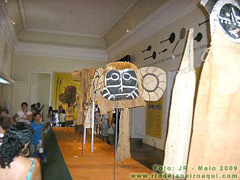 Artefatos indígenas no Museu Nacional de História Natural - Quinta da Boa Vista