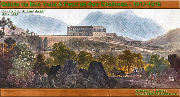 Antigo Paço de São Cristovão - Gravura de Thomas Ender - 1817-1818
