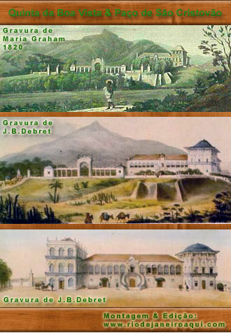 Gravuras de época - Paço Real e Imperial da Quinta da Boa Vista