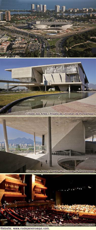 Cidade das Artes | Exterior, hall e auditório