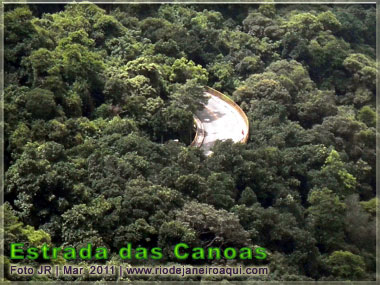 Estrada das Canoas que leva à trilha da Pedra Bonita e rampa de asa delta