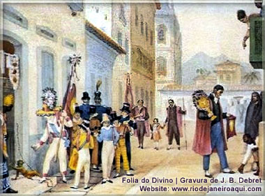 Festa do Divino Espírito Santo | Gravura de Debret