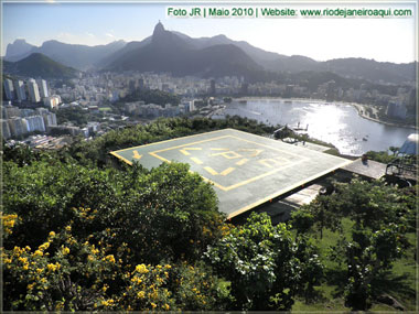 Heliporto ou local de pouso e decolagem de helicóptero no Morro da Urca