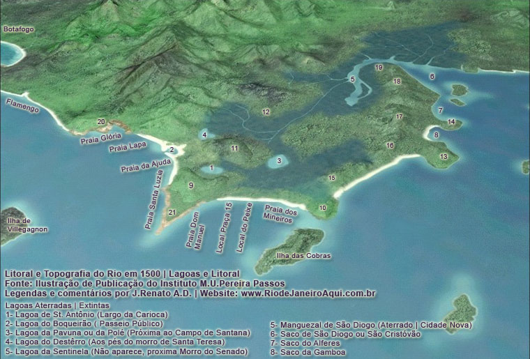 Lagoas do Rio de Janeiro em 1502