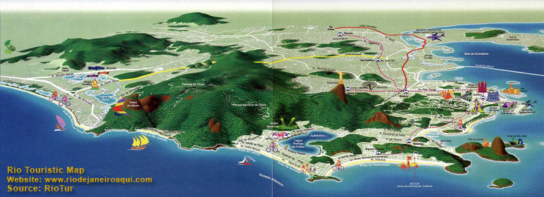 Mapa turístico do Rio