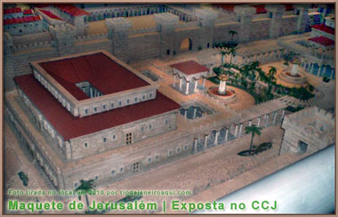 Maquete do palácio do governador romano em Jerusalém na antiguidade