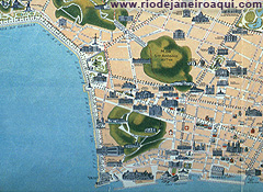 Mapa turístico do Centro do Rio em 1914