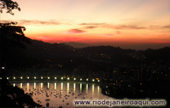 Por do sol visto do Morro da Urca